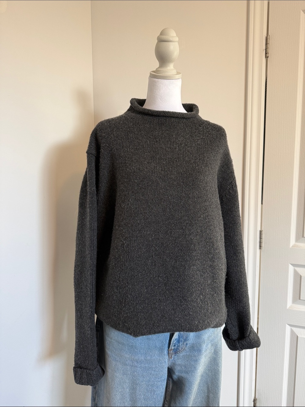 Vintage J. Crew Charcoal Rollneck Sweater